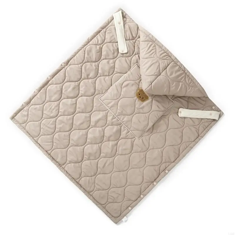 54DF Manta capa infantil multiusos, cubierta para cochecitos, manta gruesa con capucha