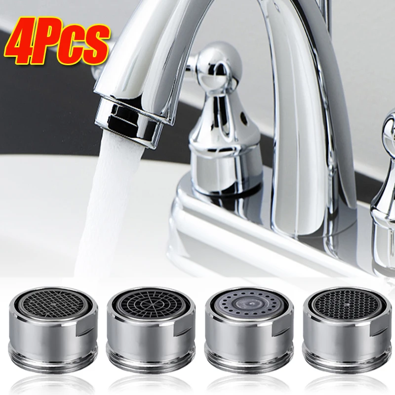 

1/4Pcs Tap Aerator Replaceable Filter Brass Mixed Faucet Bubbler Splash Proof Water-Saving Aerator Reusable Bathroom Accessories