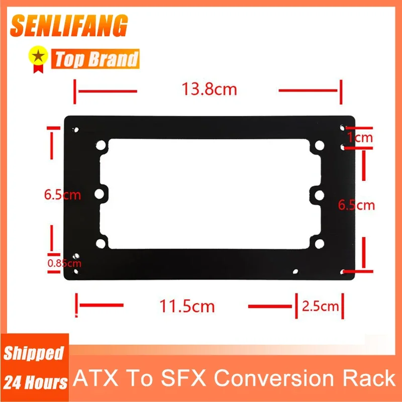 

New Desktop ATX Power Supply Baffle Computer Small Chassis SFX Power To ATX Bracket MATX Conversion Frame Black Silver