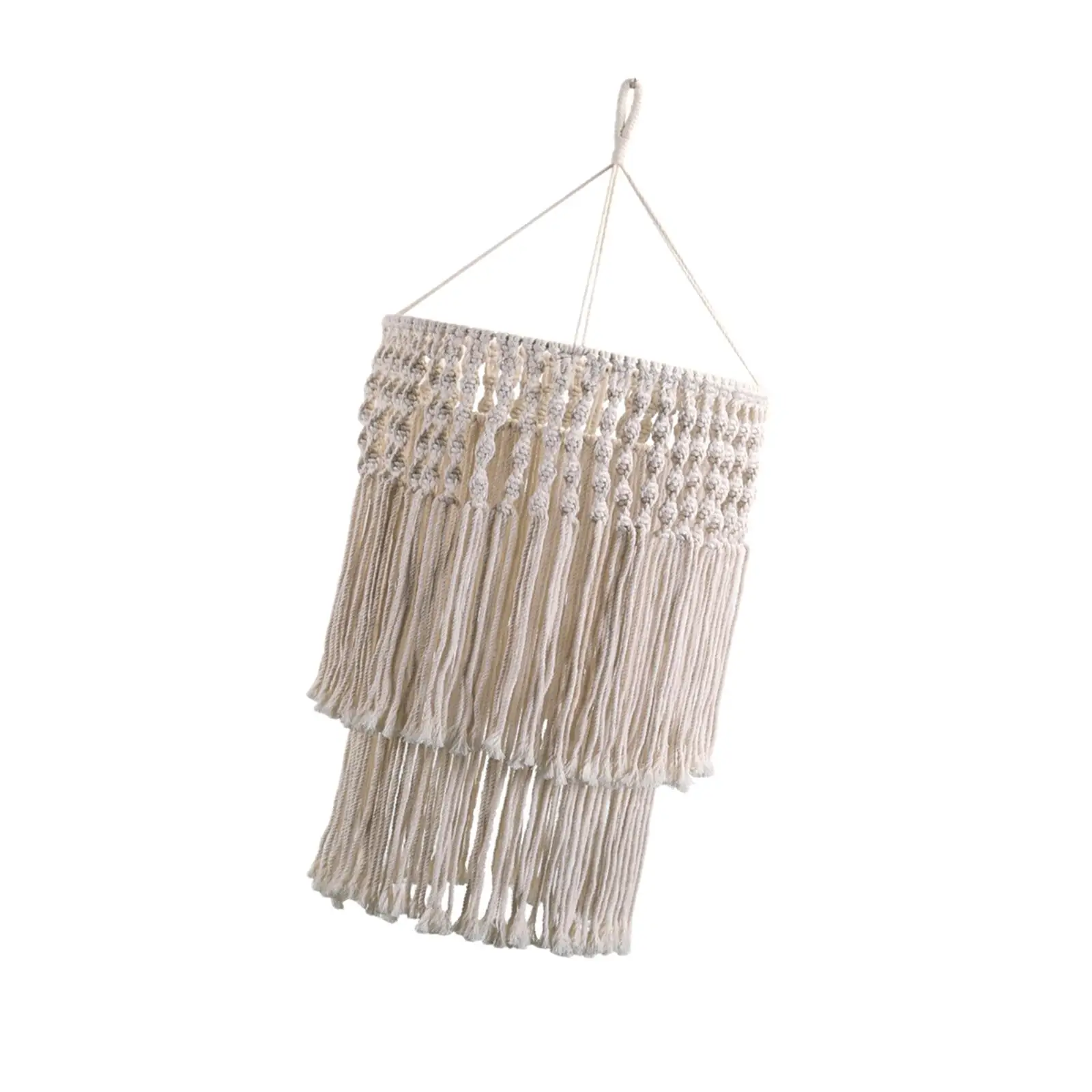 

Macrame Lampshade Handwoven Bohemian Pendant Light Cover for Home Decoration