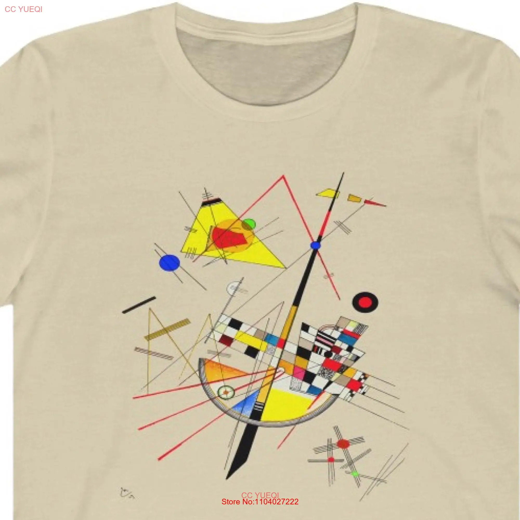 Famous Artist Print T Shirt Cotton Premium Kandinsky Art long or short sleeves