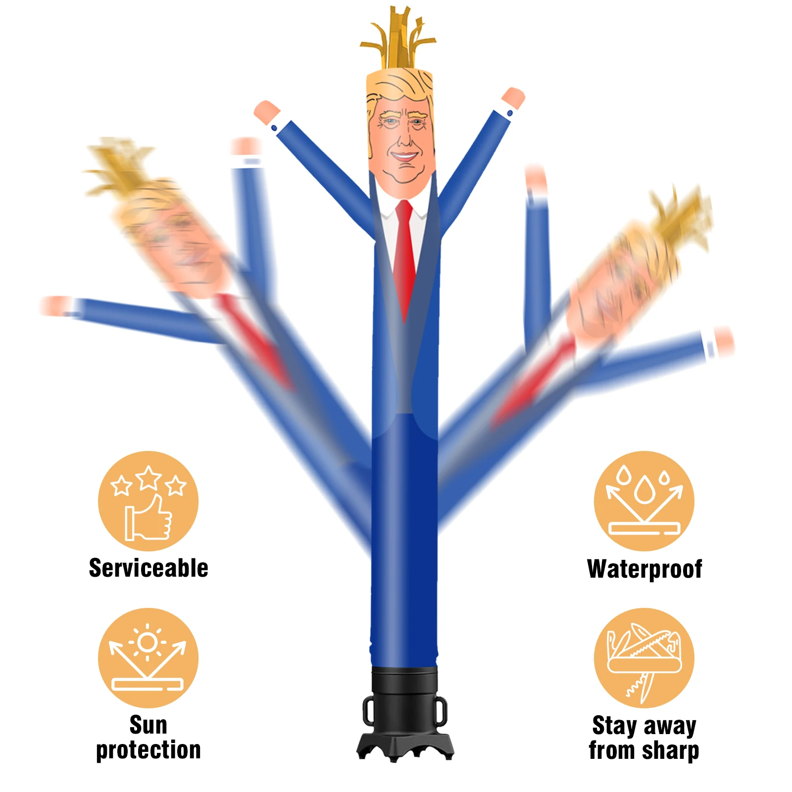 6/10/15/20FT Tall Inflatable Trump4 Dancing Guy for Outdoor Decoration Advertising(Blower Not Included)