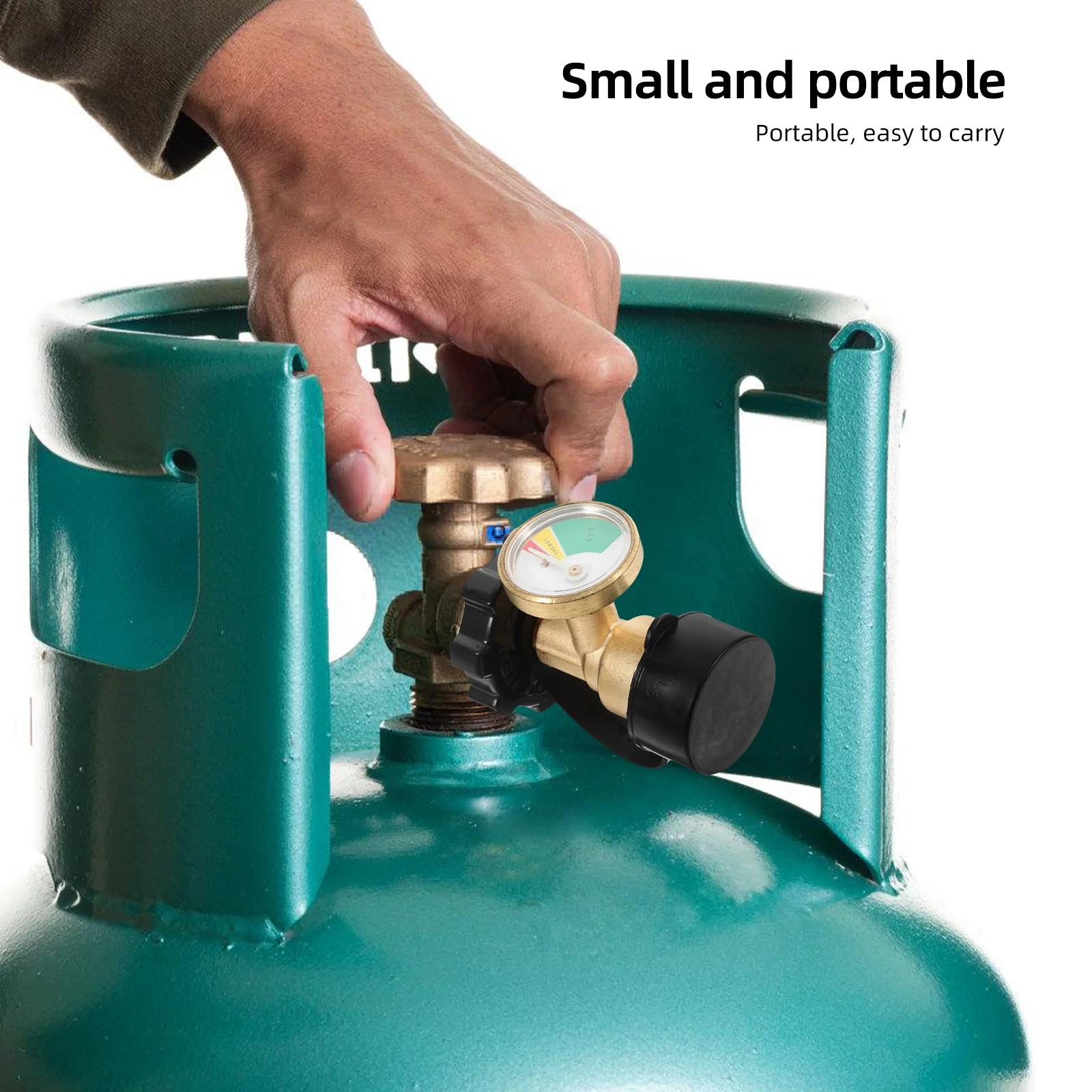 

Propane Tank Adapter Built-in Pressure Gauge Outdoor Gas Cylinder Connector Safe Gas Pressure Meter Propane Converter Tool