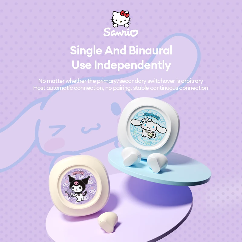 Choice Sanrio YP-64 Bluetooth V5.3 Earbuds Wireless Earphones with Mic Long Battery Life Headsets HIFI Sound Headphone Cute Gift