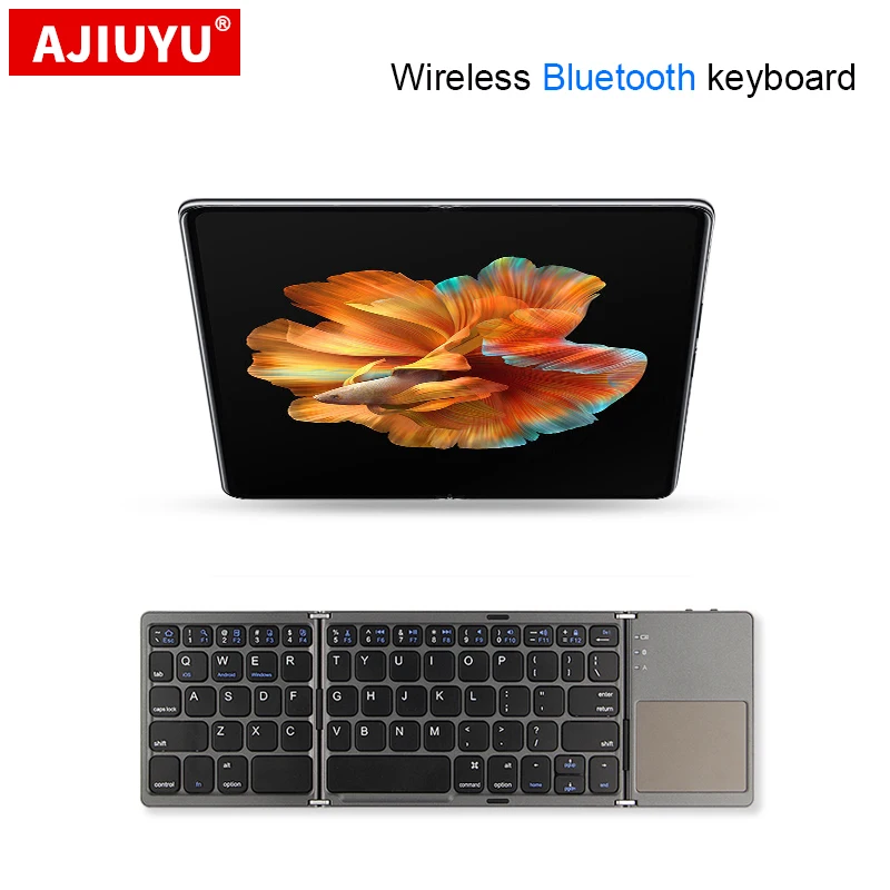 Wireless Folding Keyboard Bluetooth Keyboard For Xiaomi Mix FOLD 5G MIX Fold 2 Alpha xiaomi 10S 12S Ultra 13 Pro Redmi K60 Phone