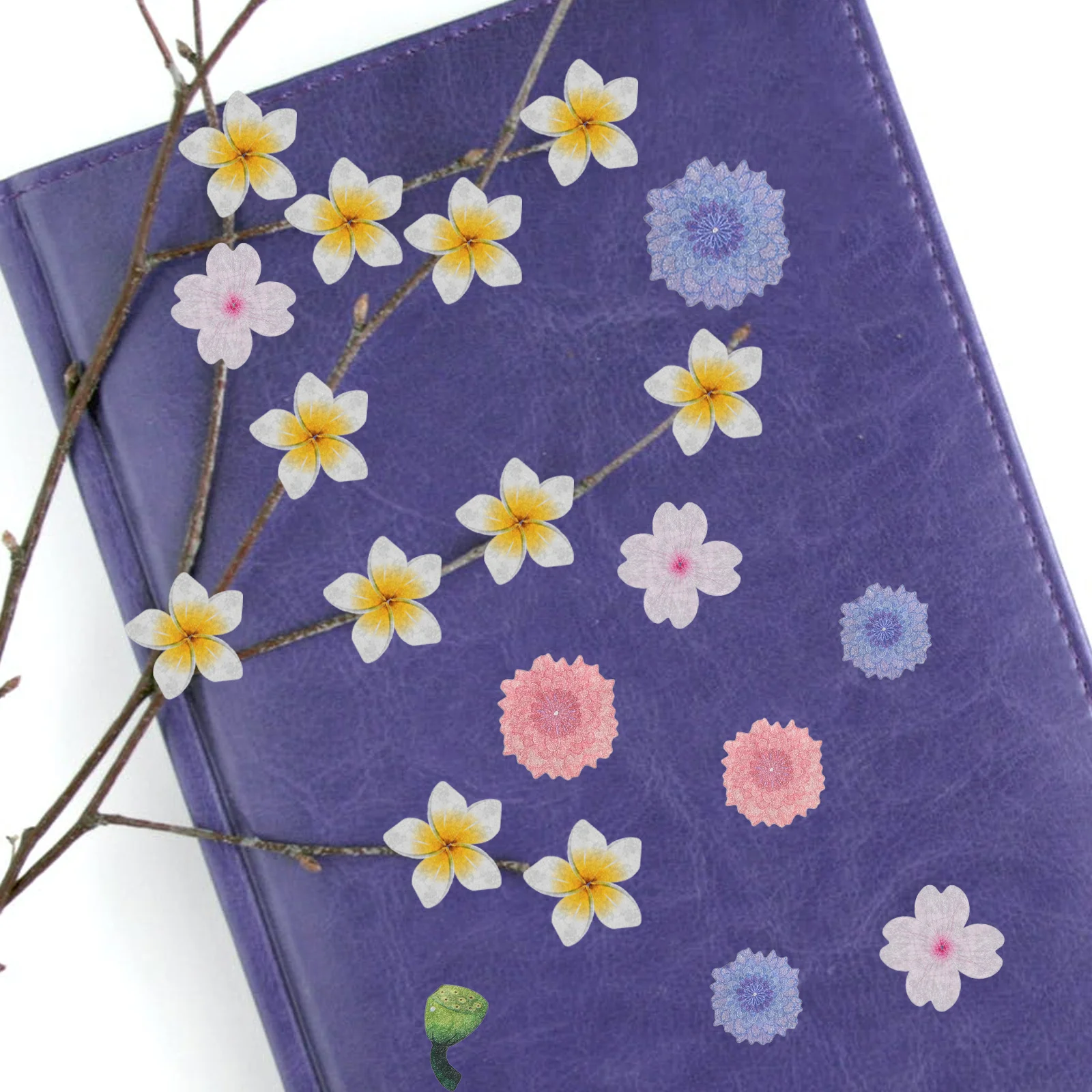 

4pcs 4 Rolls Petal Tape Journal Planner Stickers Decorative Paper Craft Supplies Scrapbook Album Gift Wrapping DIY Tapes