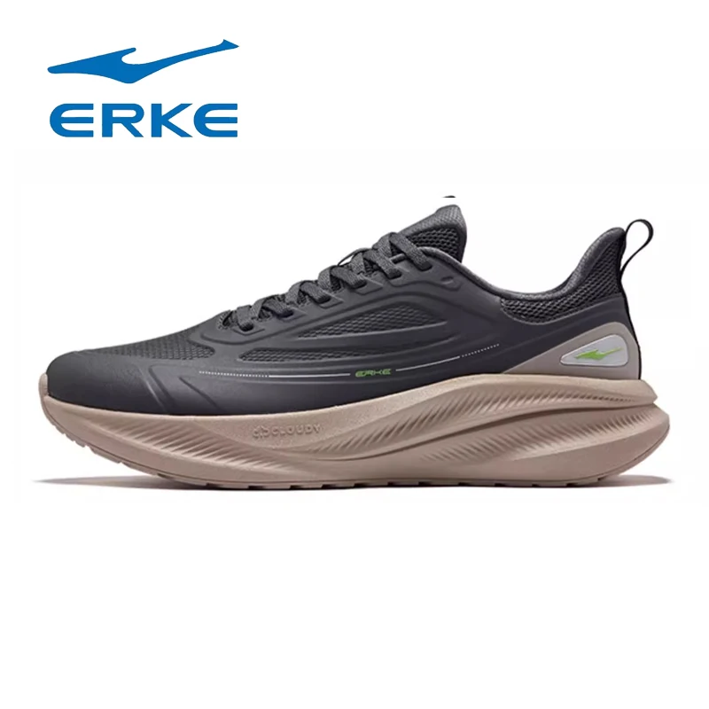 ERKE Мужская спортивная обувь на осень и зиму с плюшевыми кроссовками и водонепроницаемыми черными хлопковыми туфлями на кожаной поверхности.