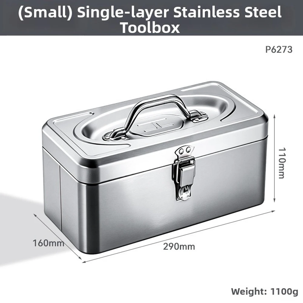 Heavy-Duty Portable Lockable Toolbox For Home Garage, Workshop, And Outdoor Projects Multifunctional Tool Storage Box