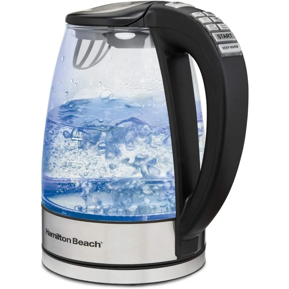 

1.7-Liter Electric Kettle with LED Indicator, Built-In Filter, Auto-Off and Boil-Dry Protection