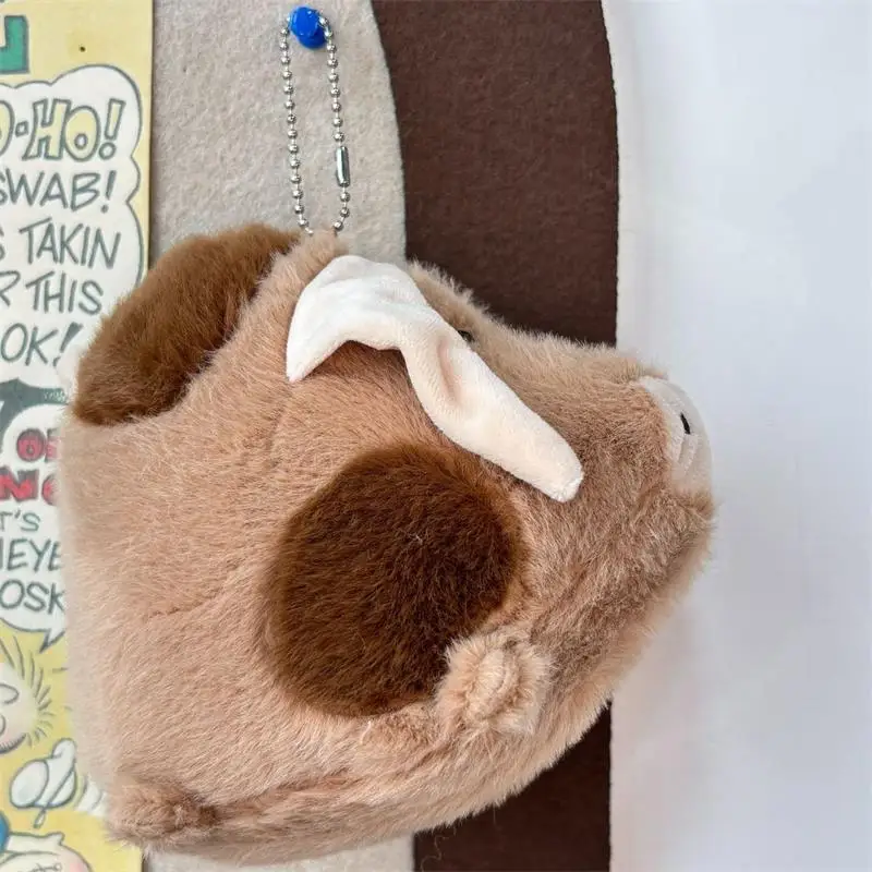 Pendentif et porte-clés pour sac à dos en peluche de cochon tacheté pour fille ; Breloque de sac mignonne 1/2 pièces, jouet en peluche, porte-clés, cadeau Ragdoll