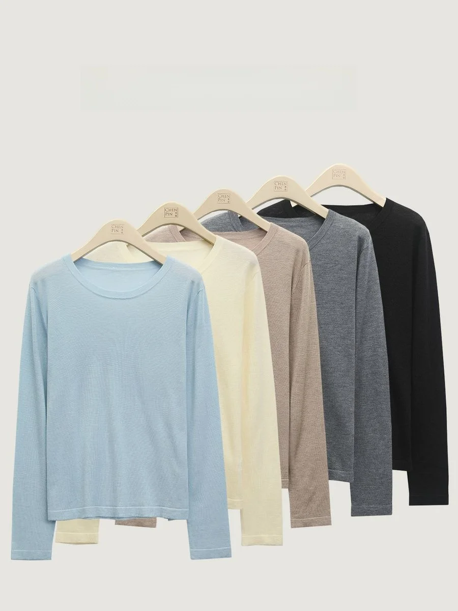 

Вязаный пуловер из смесовой шерсти с круглым вырезом, премиум-класса, с возможностью индивидуального заказа, GZSQQ2600, женский, свободного кроя, с внутренним слоем из волокна Coolmax