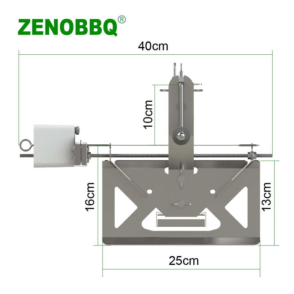 Card Automatic Charcoal Grill Barbecue Rotisserie Skewers Rotate Roast BBQ Spit  Camping Equipment DC Motor Chicken Fork