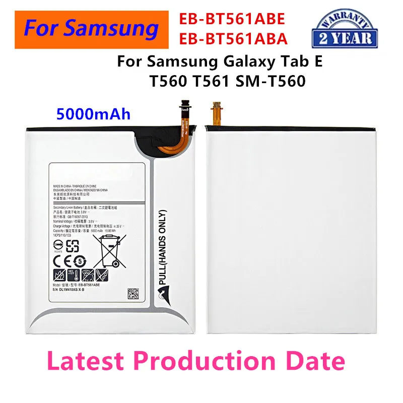 

Brand New Tablet EB-BT561ABE EB-BT561ABA 5000mAh Battery For Samsung Galaxy Tab E T560 T561 SM-T560 Tablet Battery