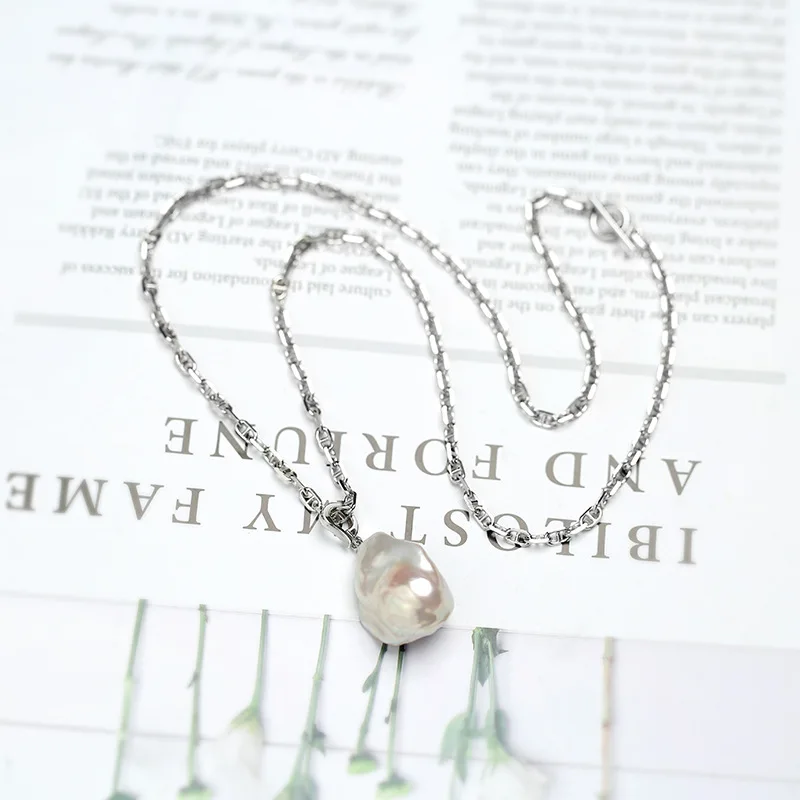 Freshwater Baroque Irregular Pendant Fashion Pearl Necklace High-Quality Collarbone Chain
