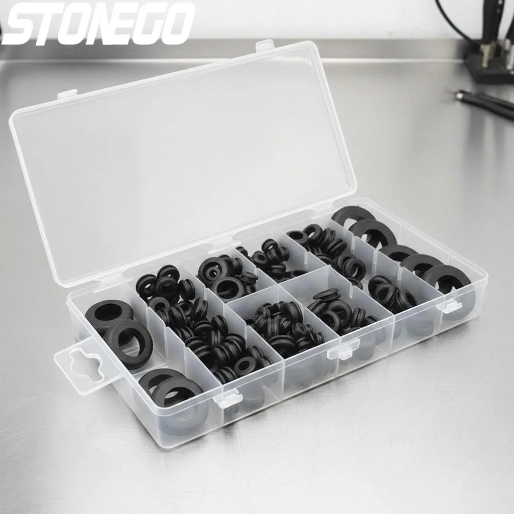 Rubber Ring Set 180 Pieces O Ring Washers 1/4 5/16 3/8 7/16 1/2 5/8 7/8 1 Inch Durable gasket Assortment for Home Improvement