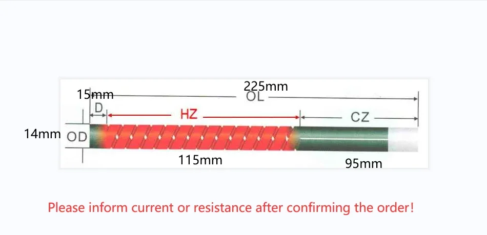 SiC Heizelement Dental Sinterofen 1650 ° C-Widerstand kompatibel mit Amann Girrbach Nabertherm Zirkonoxidofen – Detail 7