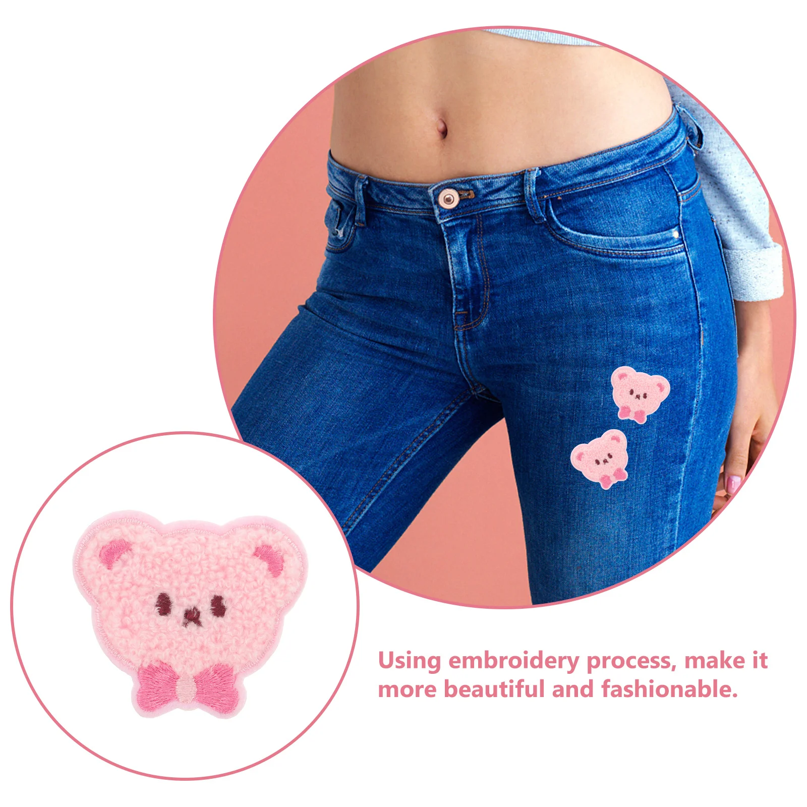 

2Pcs Embroidered Patches Cartoon Animal Stickers Adhesive for Clothing Bag Decoration Embroidery Patches