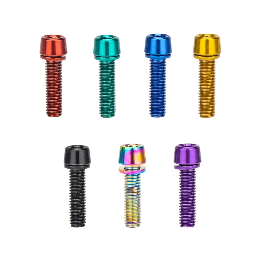 ZTTO Bicycle Rustproof Steel Stem Screw Colorful Rainbow Bolt Thread M5x18mm 5mm Screw Allen Bolt Hexagon Socket