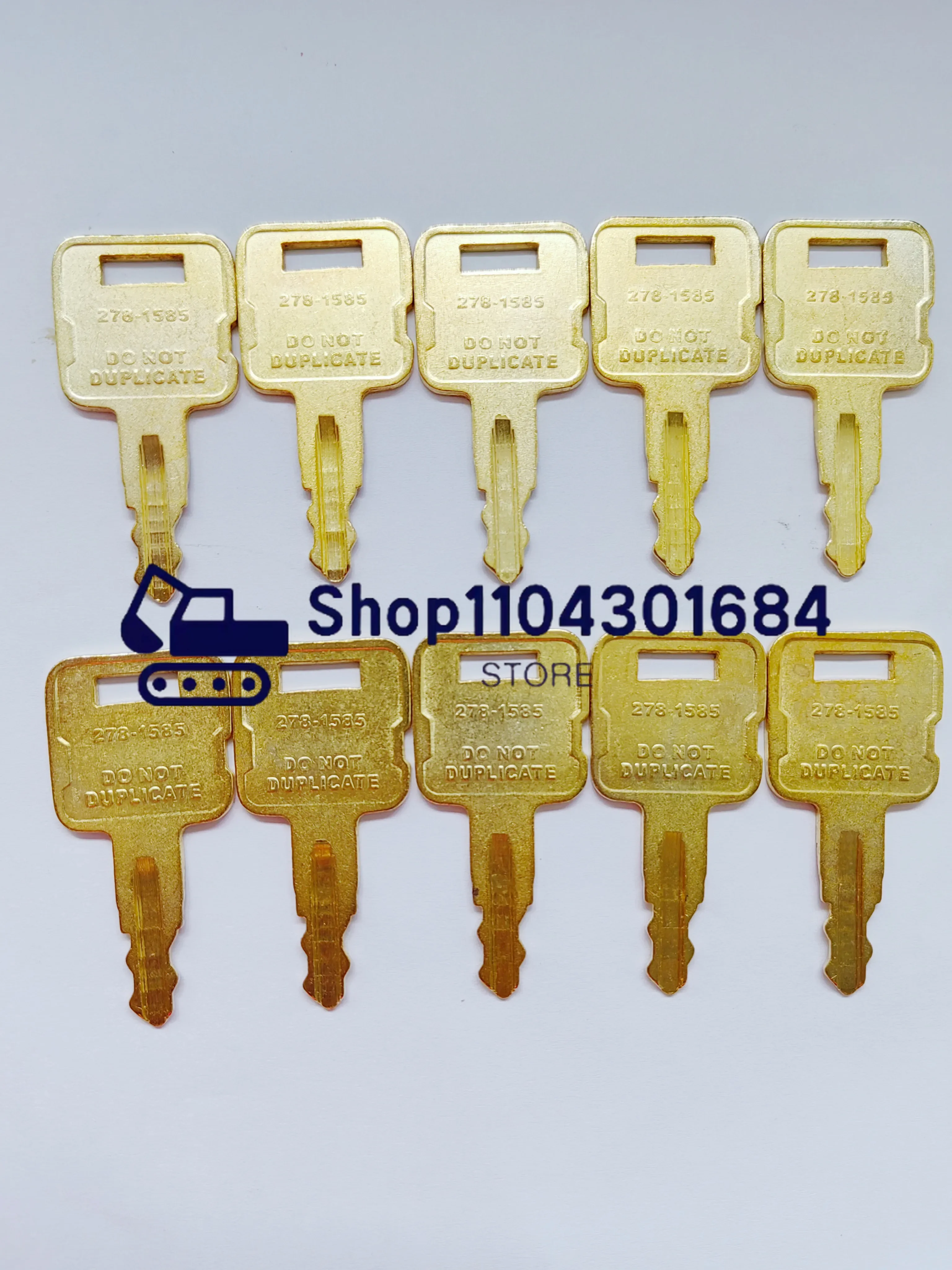 

10Pcs 5P8500 278-158 Steel Ignition Key for Heavy Equipment Excavator