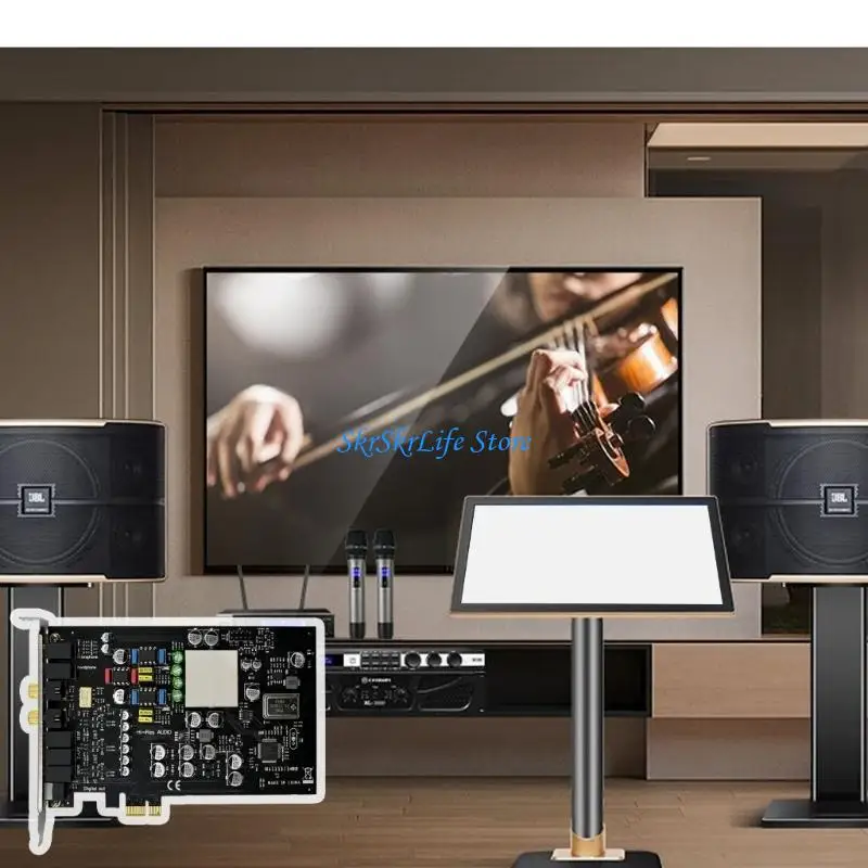 E65E PCIe CM8828 7.1CH Electric Sports Video Live Broadcast Lossless Sound Card Fiber Optically Coaxial Sound Card Module