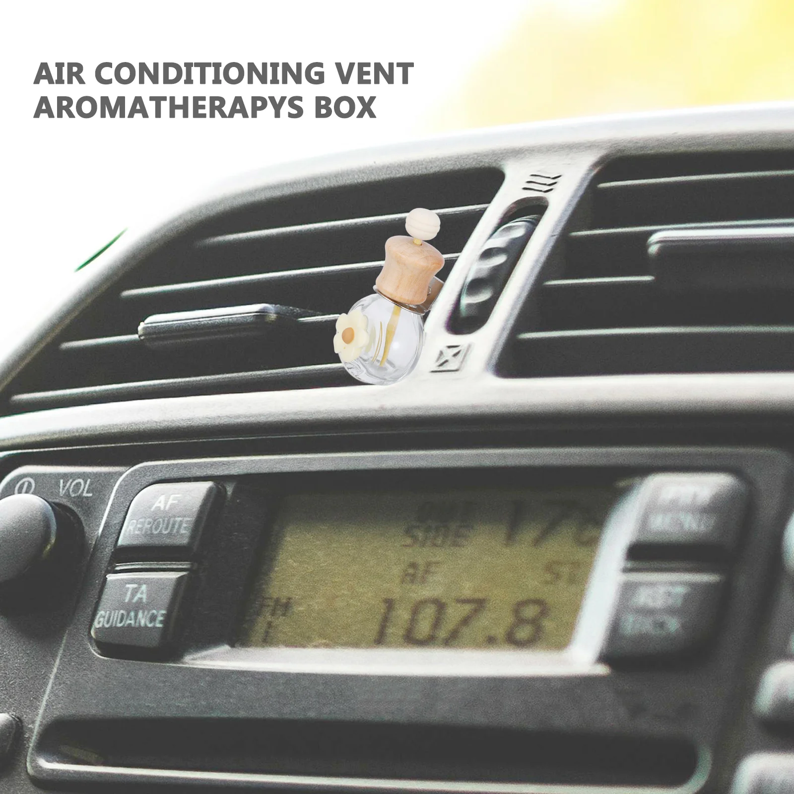 

2pcs Glass Perfume Clip For Car Air Vent Essential Oil Bottle, Fragrance Diffuser, Car Interior Decoration, Auto Vent Ornament