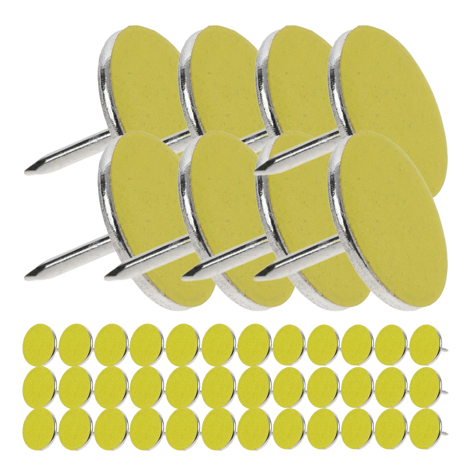 Trail Marking Tacks Reflective Pushpin Trailer Accessories Thumbtacks for Hanging Ground Nail Yellow Steel Man