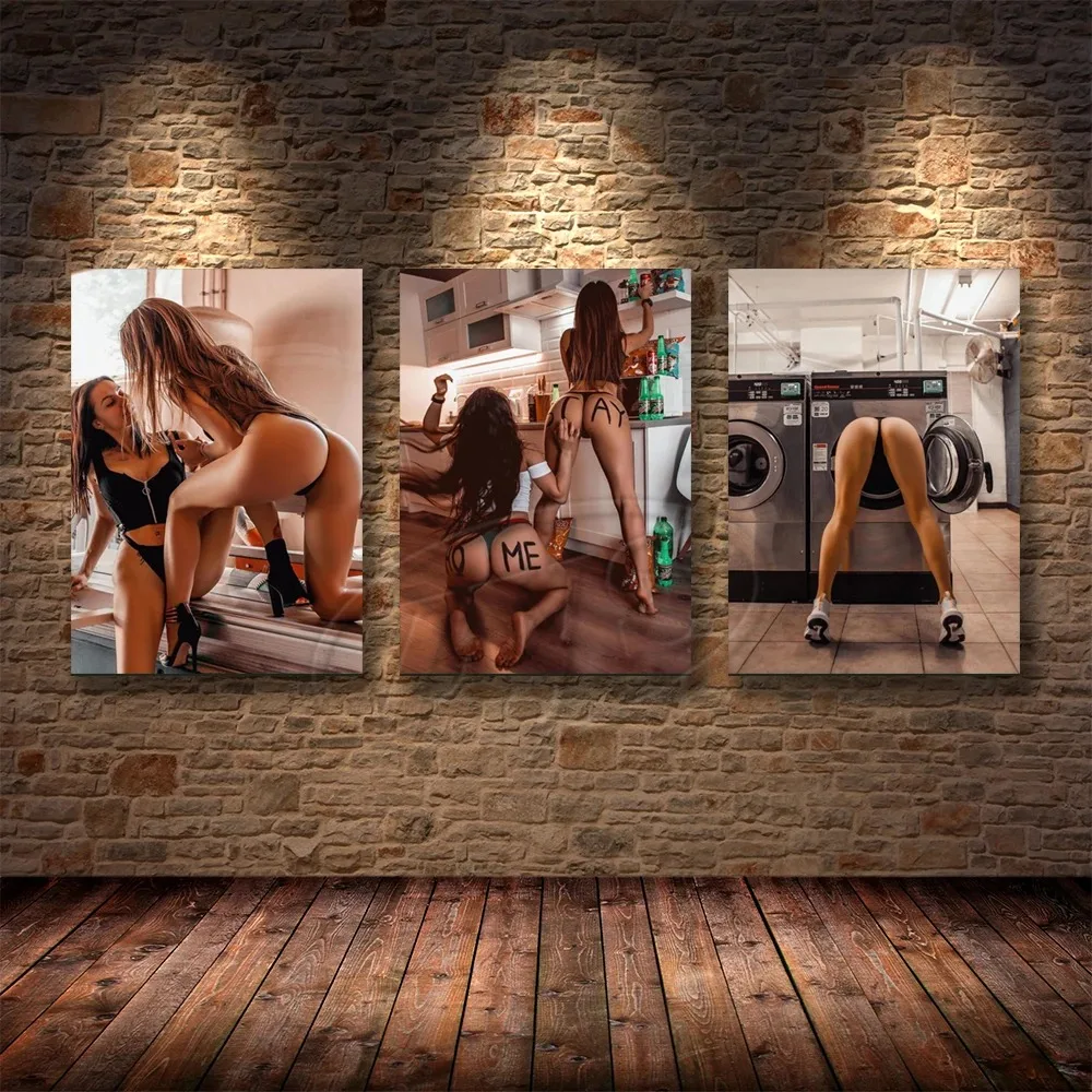 Canvas Paintings Sexy Girl Home Decor Woman Modular Pictures Classic Modern Printed Character Poster For Living Room Wall Art