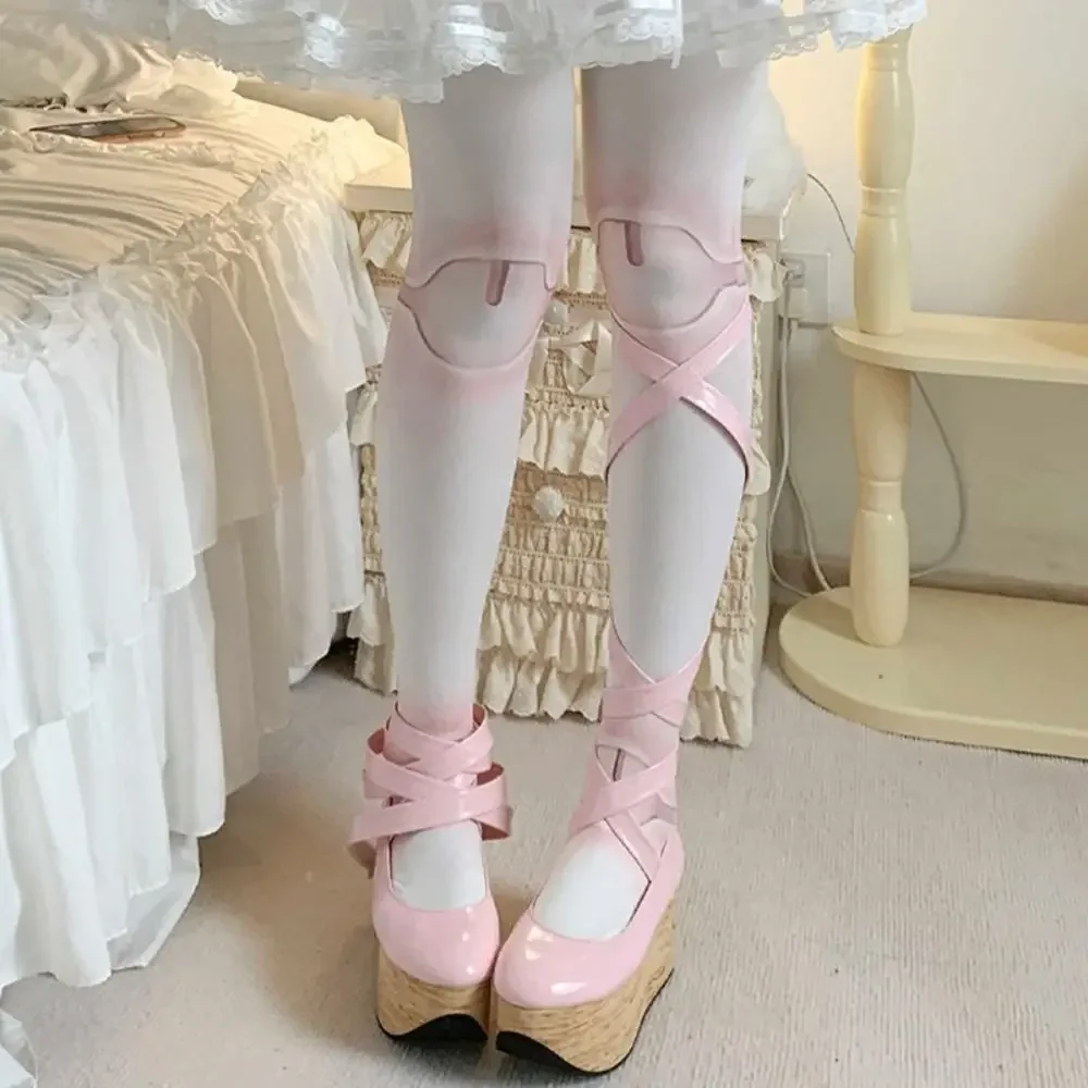 

Long Socks Velvet Printed Lolita Socks Cotton Material 3D Print Joint Doll Socks Gothic Novelty Sweet Style Tights Anime
