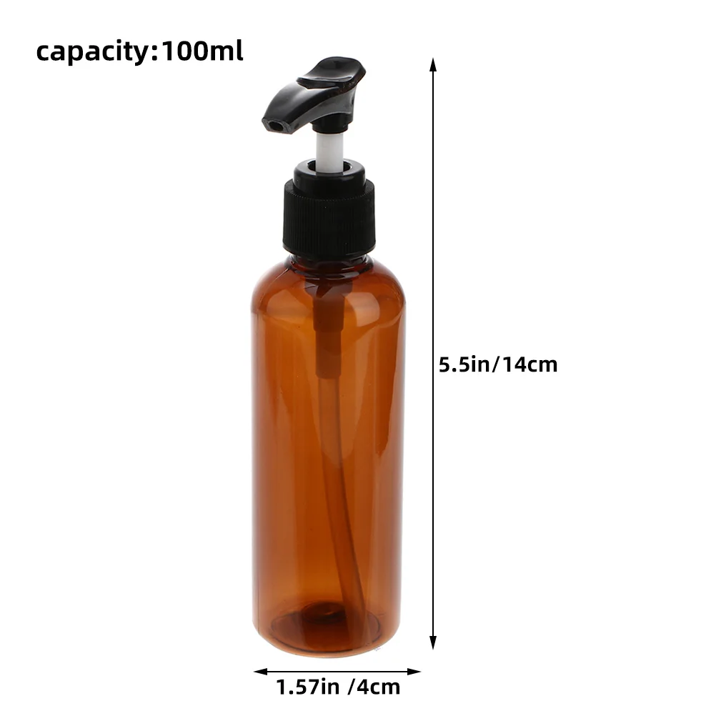 Bouteilles distributrices à pompe à pression de 100Ml, 5 pièces, ensemble de bouteilles de voyage robustes rechargeables pour shampoing, lavage du corps, savon pour les mains