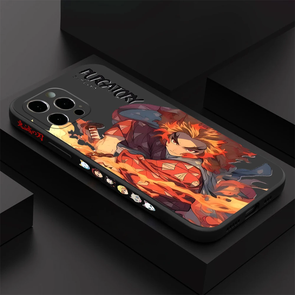 Demon Slayer Kyoujurou Tanjirou Phone Case for Oppo A98 A96 A94 A78 A74 A60 A57 A54 A53 A38 A17 A16 A15 4G 5G Silicone TPU Cover