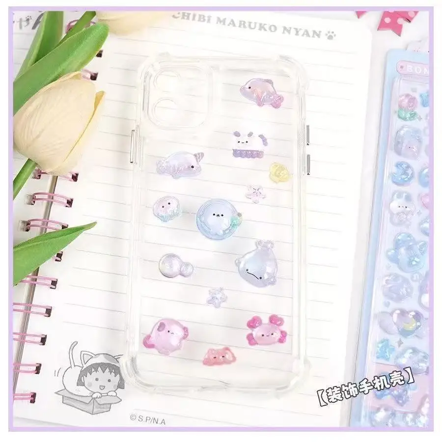 4 قطع من ملصقات الإغاثة ثلاثية الأبعاد على شكل حيوانات كرتونية لطيفة يمكنك صنعها بنفسك ملصقات تزيين للهاتف والأمتعة والكمبيوتر هدية #6