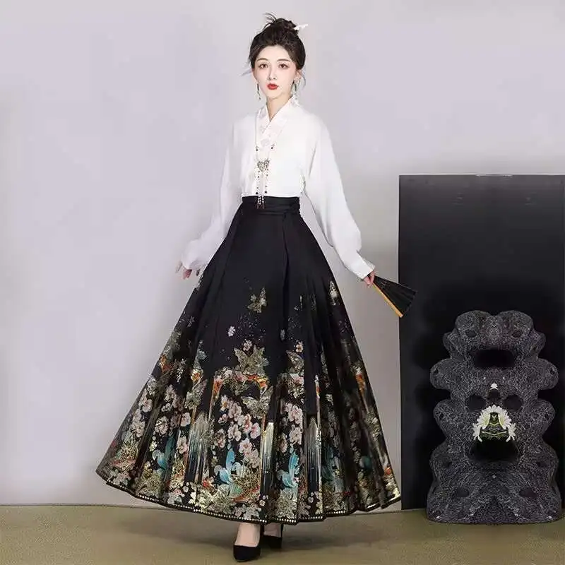 Originální nový Čínské styl kůň obličej sukně hanfu dámská hanfu sukně mamianqun vintage starobylý oblečení ženské móda