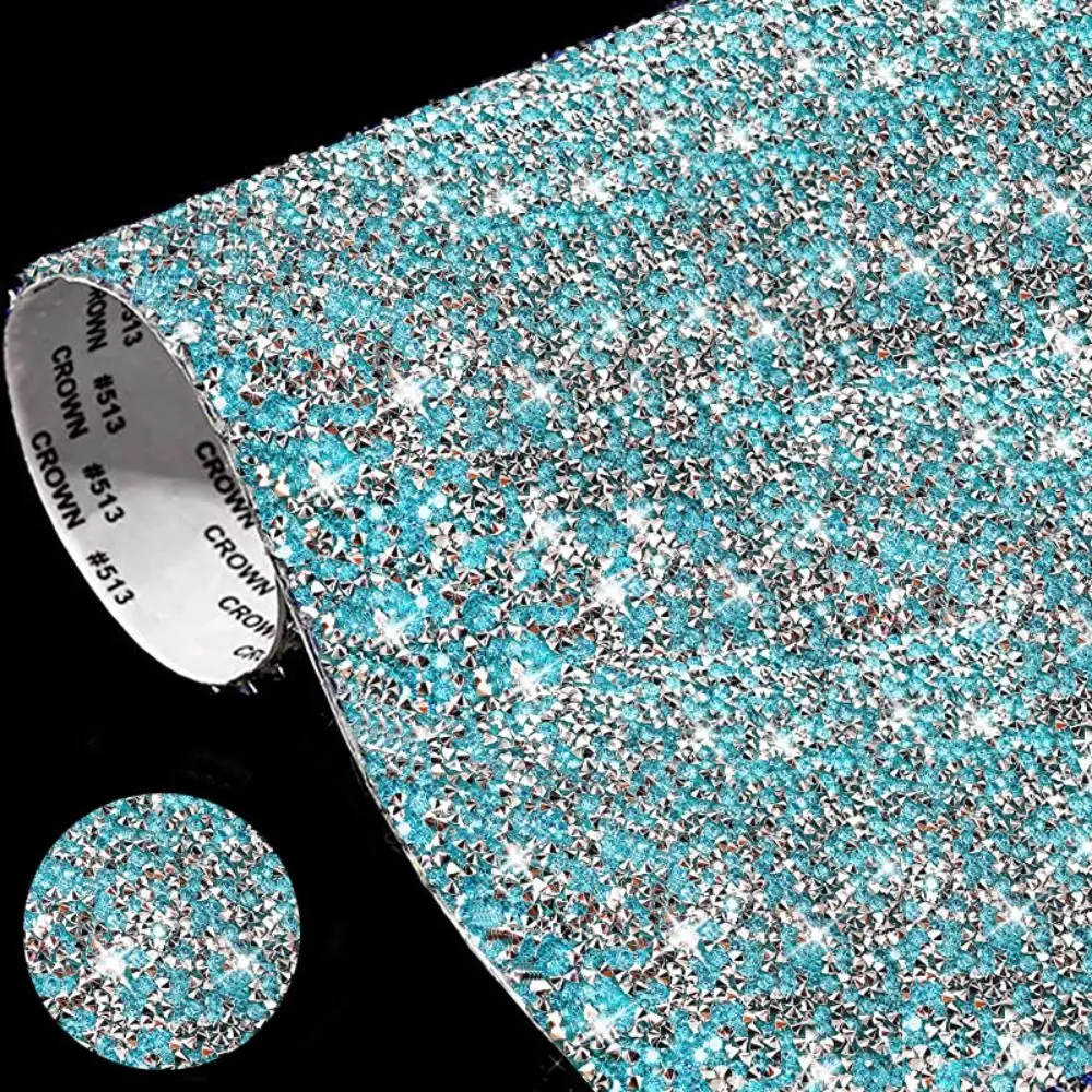 Car Home Decor Party Gifts Glitter Trim Applique Rhinestone Sheet Crystal Sticker Bling Paster
