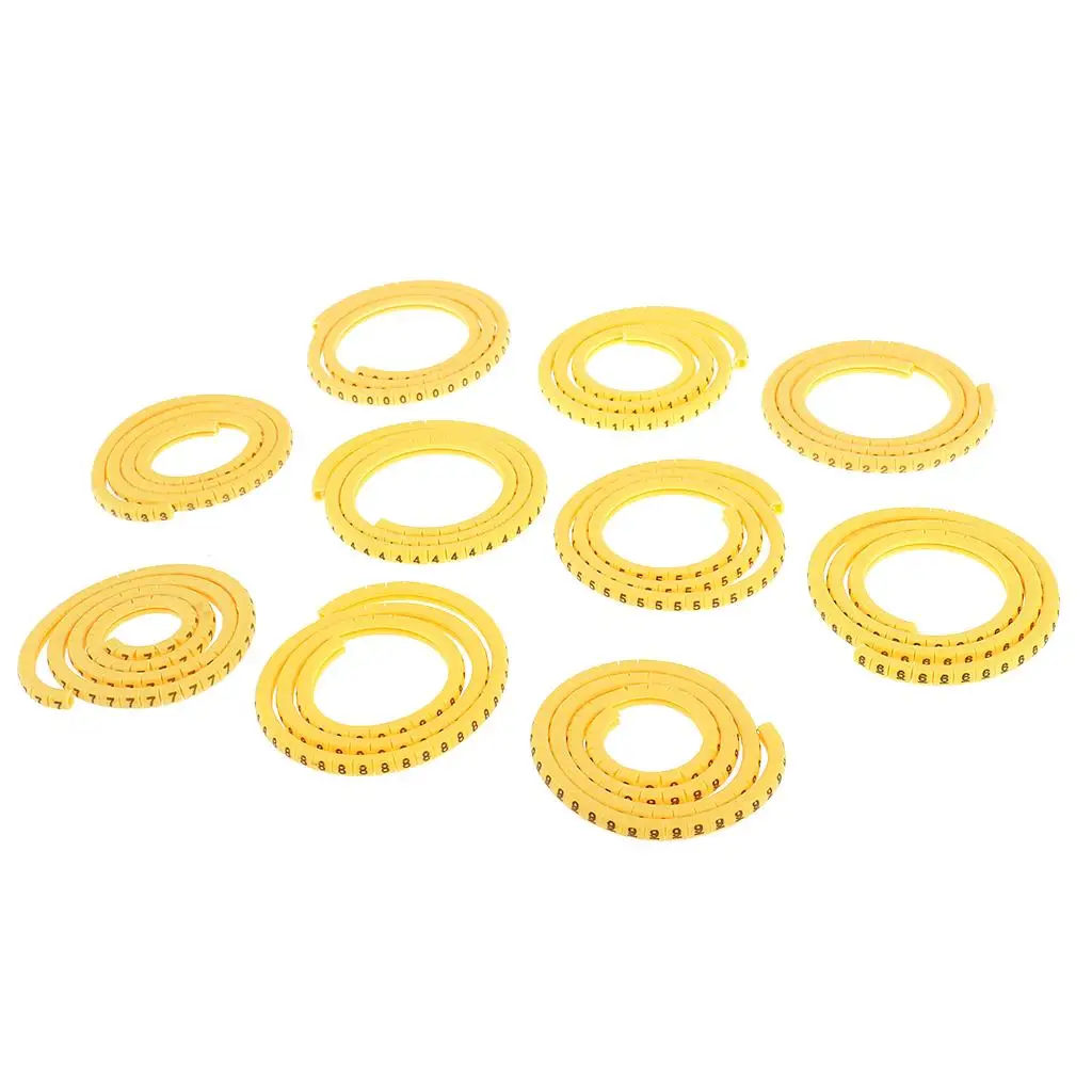 1000 Piece Cable Markers Rubber Numbered Wire Labels Cable Organizer Tags for Network Management