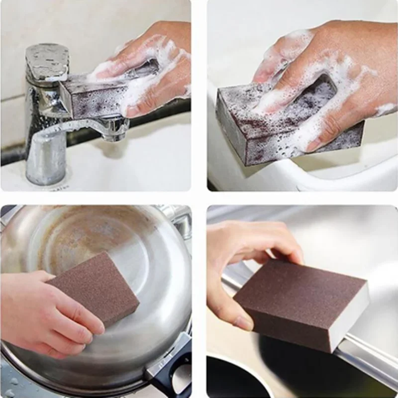 

Kitchen Sponge Emery Eraser Descaling Emery Cleaning Brush Silicon Carbide Descaling Cleaning Brush Stove Top Pot Kitchen Tools