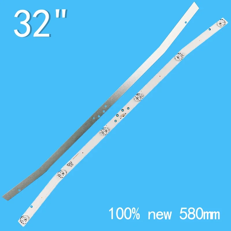 2 Pcs/set 580mm 100% new led backlight strip for Rowa 32inch JL.D32061330-114ES-M E32DM1000 ETV3217 3V TV Repair BBK