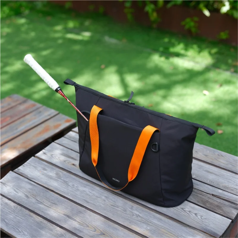 

MOWU Large Capaci Sports Tote Bag for Badminton Tennis Raet Bag Waterproof And Wear-Resistant Nylon Fabric Commuter Sle