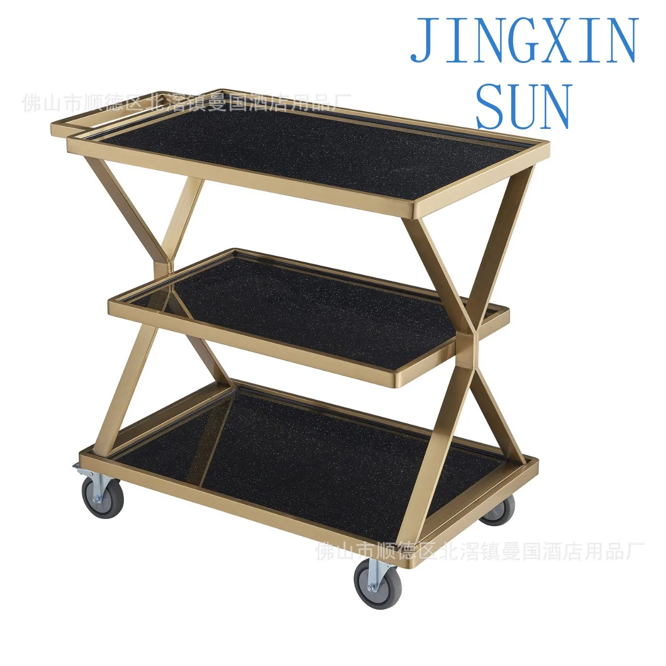 Hotel Deluxe Dining  Cross Triple Layer Wine CRestaurant Dessert Cake Universal Service Pushcart Food  Service
