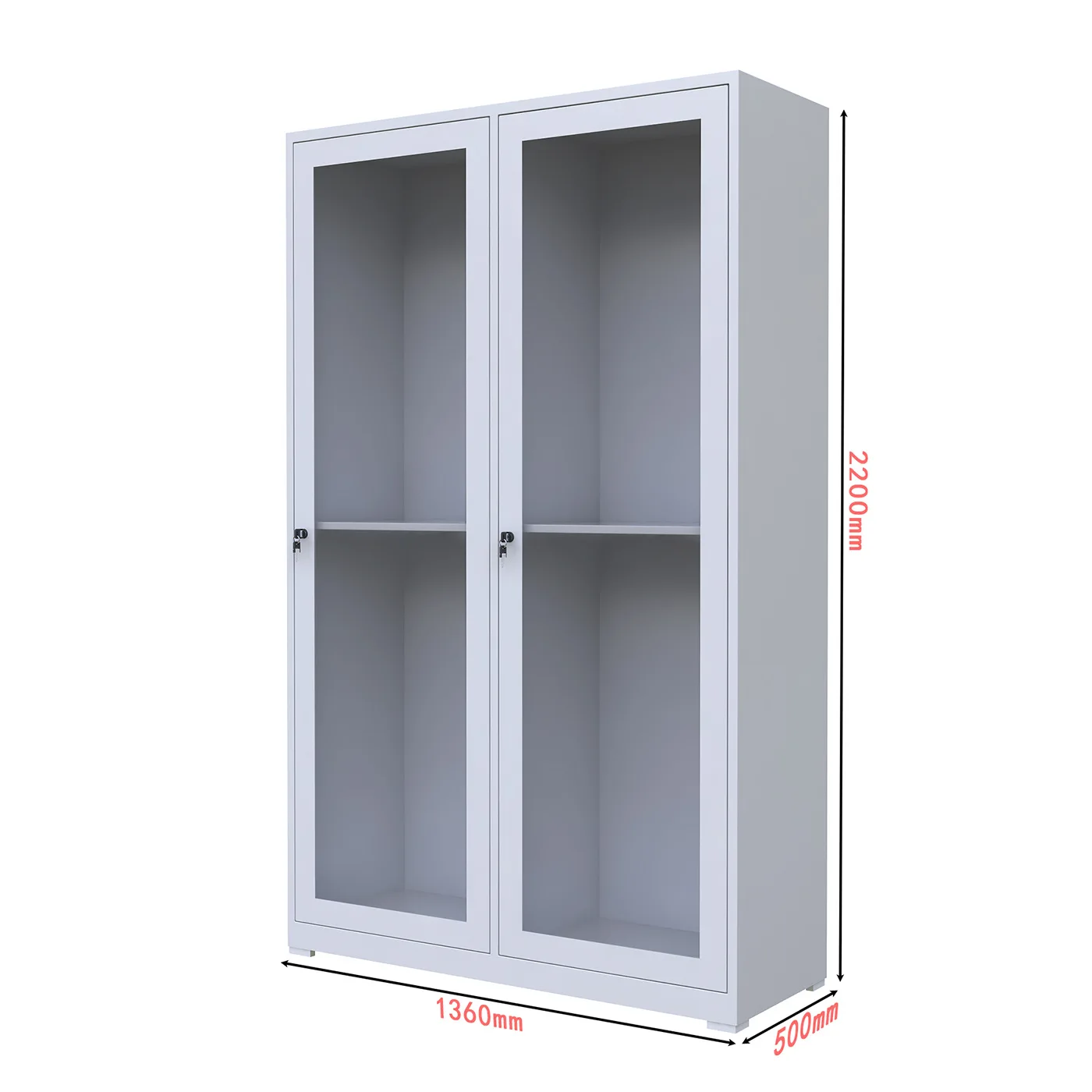 Two-door glass file cabinet, data cabinet, office voucher document, iron cabinet, multi-layer file cabinet wholesale
