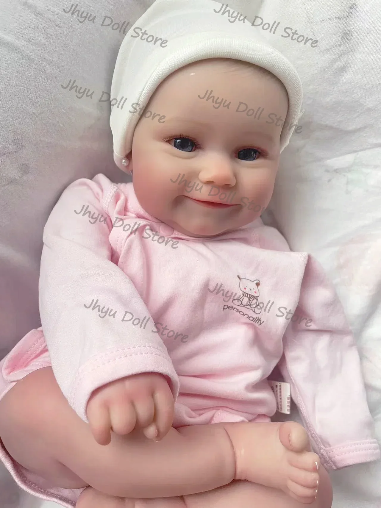 48CM Maddie al geschilderd afgewerkte herboren pop handgemaakte levensechte babymeisje Genesis handverf 3D huidskleur zichtbare aderen