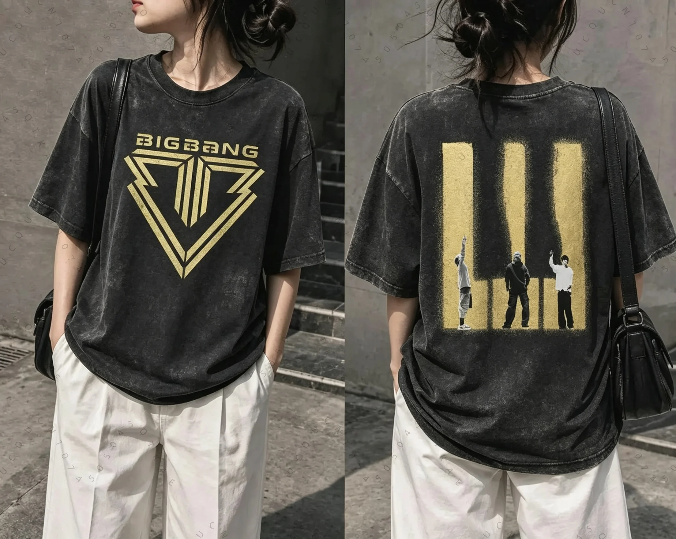 BIGBANG 2026 WORLD TOUR World Tour Side Washed Cotton T-Shirts Printed Loose Y2k Streetwear Couple Motorcycle T-Shirt Fan Gift