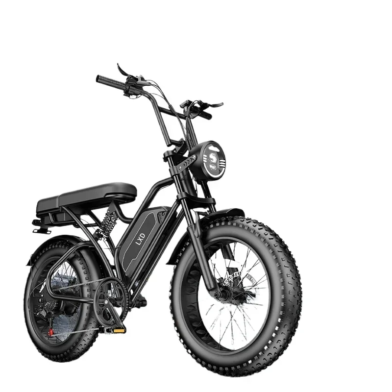 -For 1000W Fat Tire All Terrain Off-road Electric Vehicle Lithium Battery 48V Aluminum Alloy Electric Mountain Bike