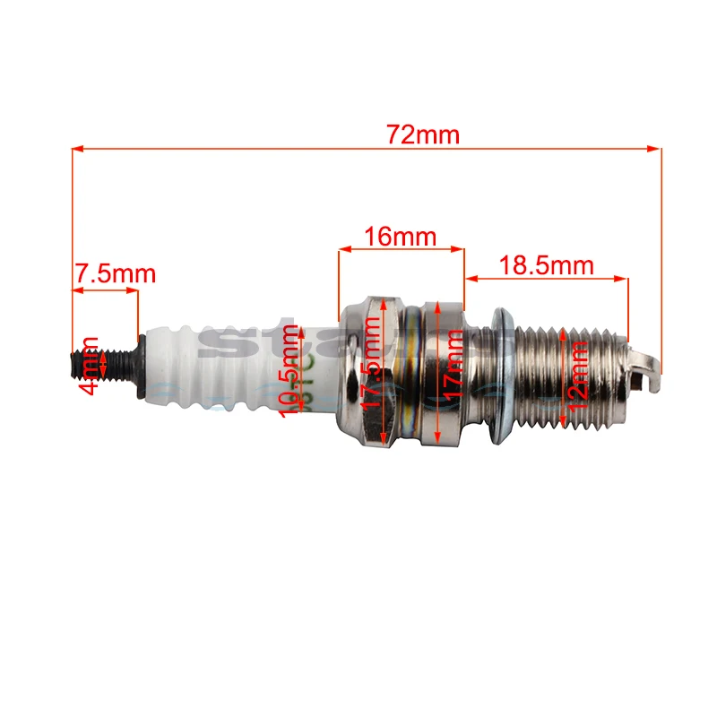 Motorcycle spark Plug D8TC for DR8EA D8EA DR8EIX DR8EGP DPR8EA-9 DPR8EIX-9 IX24 X24ESR-U HG22 X24ESZU9 R6G A6GC for honda yamaha