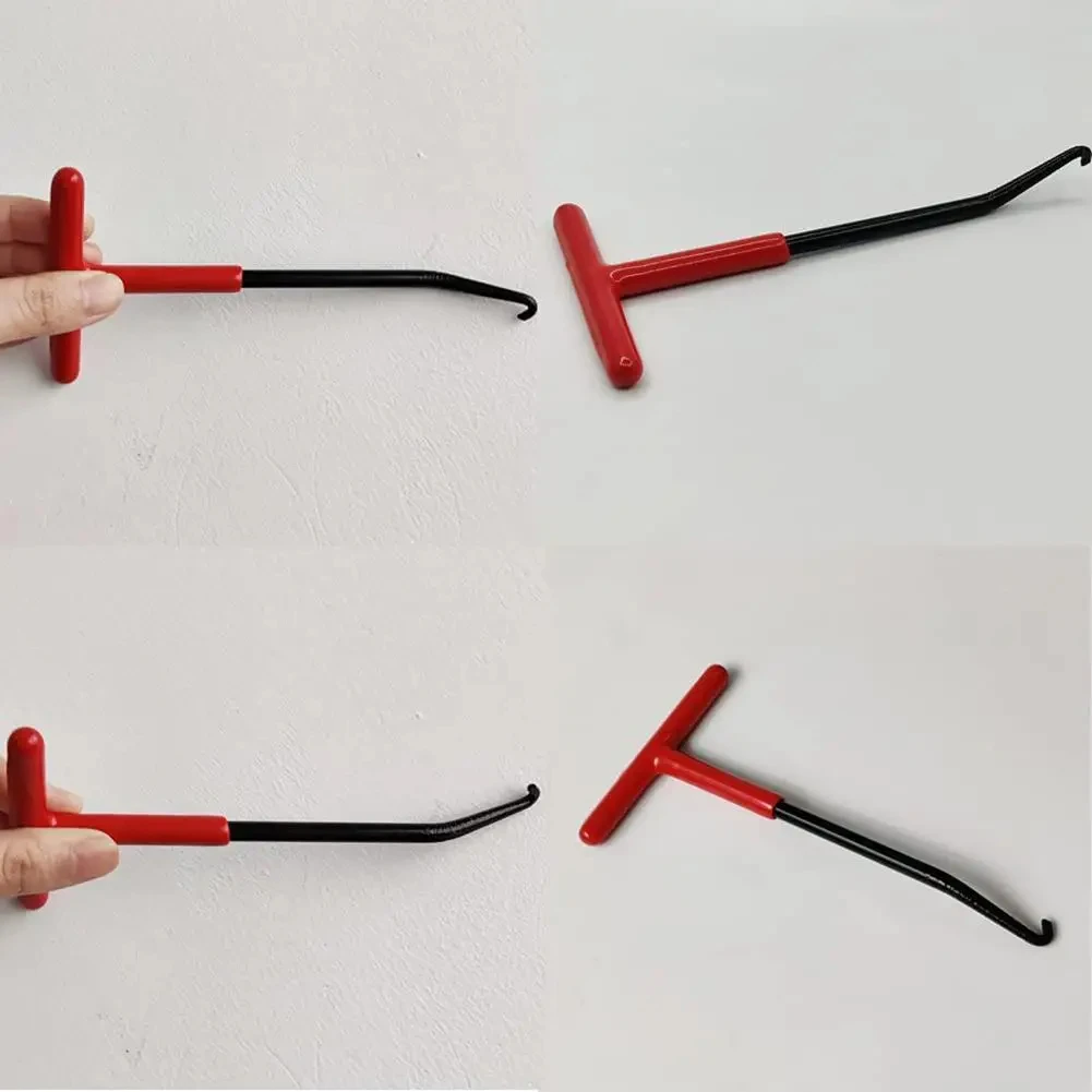 Exhaust Spring Puller Tool Snowmobile ATV Motorcycle Muffler Exhaust Stand Removal Tool T-Handle Type with Rubber Coating