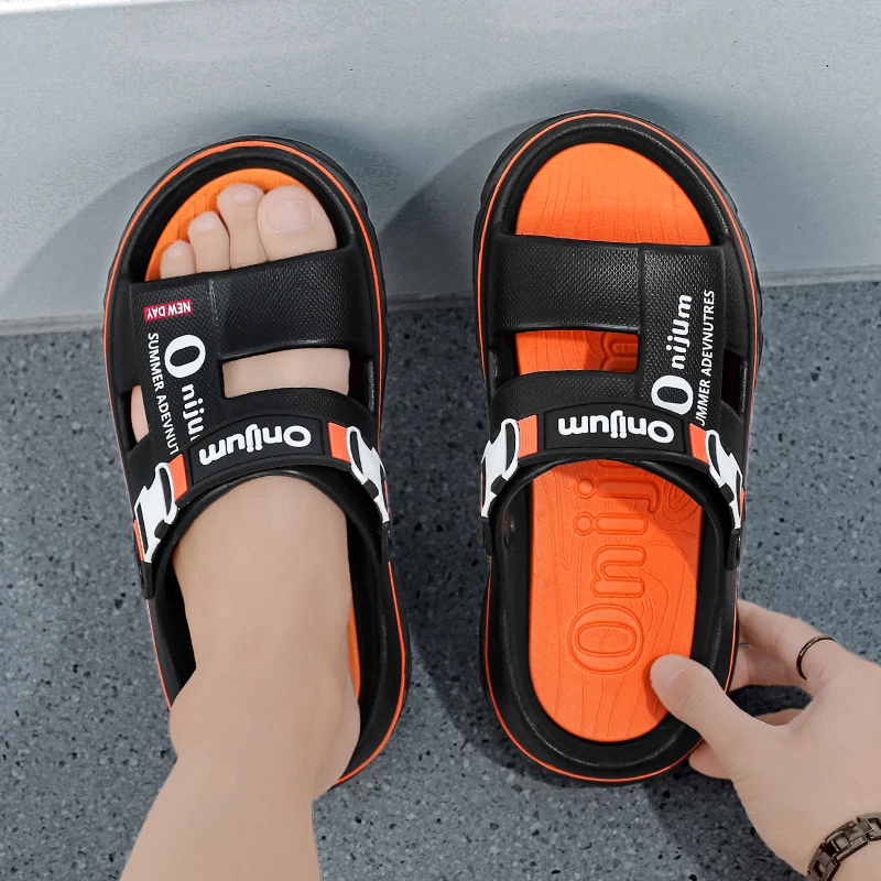 

Летние сандалии для мужчин и женщин, пляжная обувь двойного назначения, тапочки с защитой от запаха на мягкой подошве