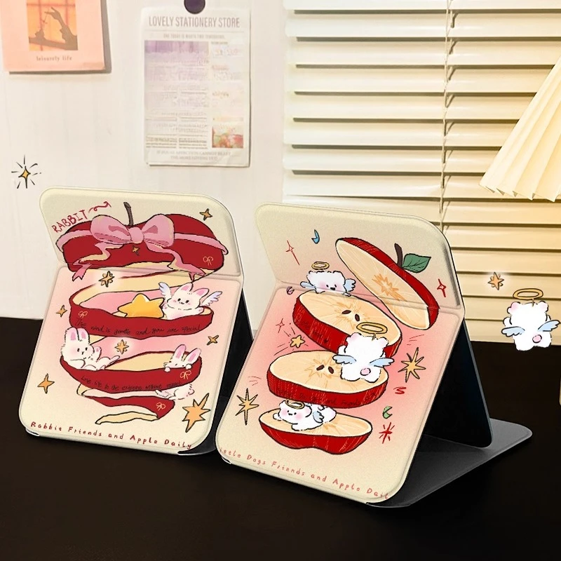 

Portable Foldable Mirrors Makeup Handheld Standing Macrame Mirrors Creative Kawaii Espejos Decorativos House Accessories