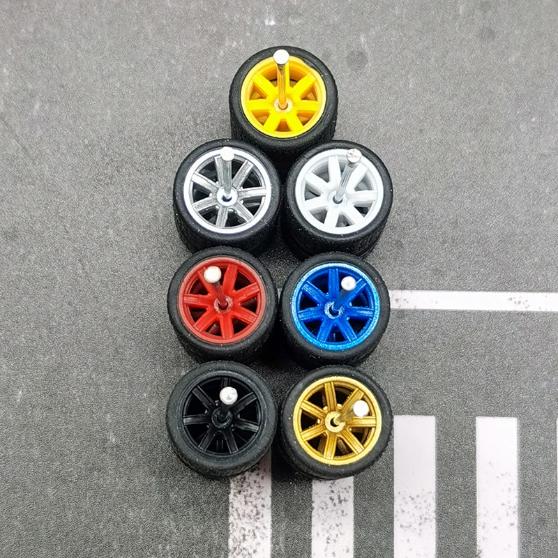 Kickcar-kit de roda de borracha, roda de 7 polegadas, 1/64 polegadas, para modelo de carro, brinquedo, para carro, falou