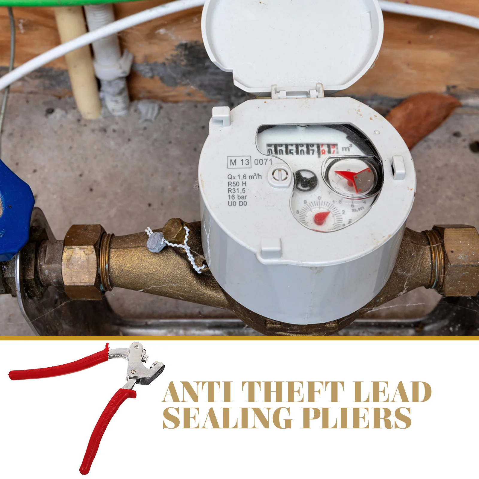 

1pcs Lead Sealing Pliers Heavy Duty Iron Crimping Tool For Water Meter Electric Meter Seal Calipers Instrument Sealing Pliers