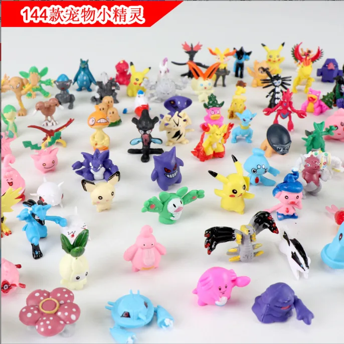 Mini figurines Pokémon Anime pour enfants, Pikachu, Charizard, Mewtwo, ornements de décoration, cadeaux d'anniversaire, 24 pièces