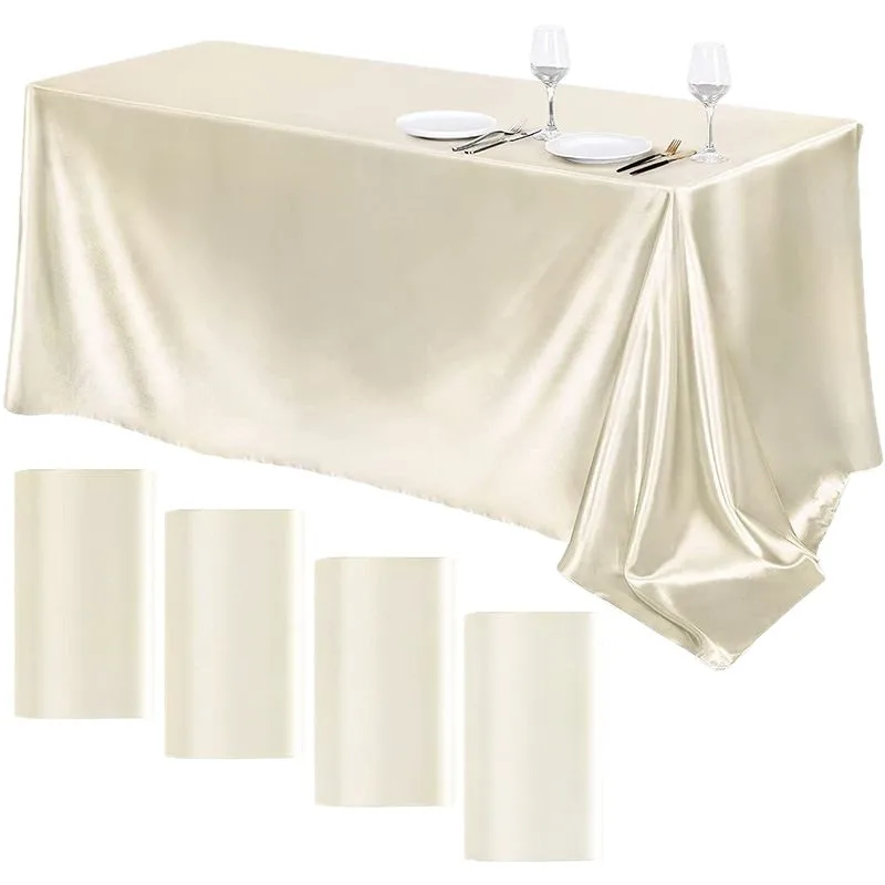 

Прямоугольная свадебная скатерть из сатина 145x220 см, однотонная, для свадеб, вечеринок, банкетов, украшения обеденного стола